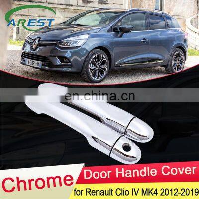for Renault Clio IV MK4 2012 2013 2014 2015 2016 2017 2018 2019 Chrome Door Handle Cover Catch Trim Set Car Styling Accessories