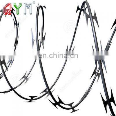 700mm BTO Galvanized Concertina Razor Barbed Wire