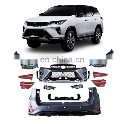 Newest Car Front Bumper Facelift Wide Conversion Bodykit Body Kit for Toyota Fortuner 2015-2020 Upgrade To Fortuner 2021