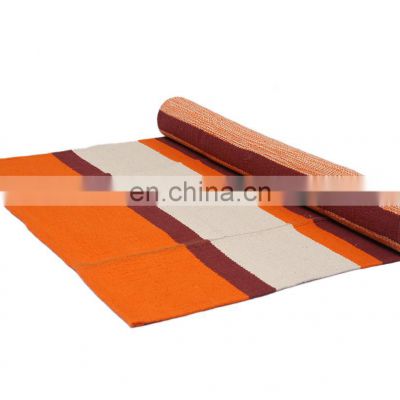 100% cotton yoga mat/ rug eco-friendly Indian manufacturer At Wholesale Price