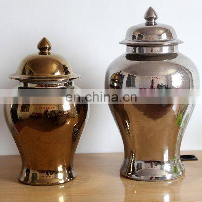 jiangxi jingdezhen yilu factory direct gold and silver unpainted ceramic jar