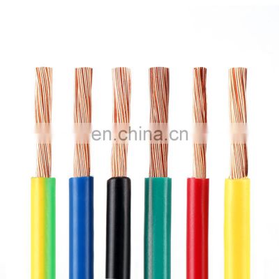 6mm 10mm Stranded PVC Copper Core Electrical Cable THHN BV BVR Electrical Wire