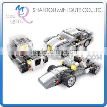 Mini Qute DIY boys F1 fast racing car motorcycle kart action figure plastic model building block brick educational toy NO.25420