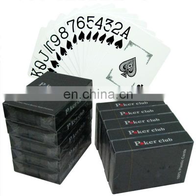 Trendy Casino Quality Personalized Luxury Black Plastic Playing Custom PVC Poker Cards