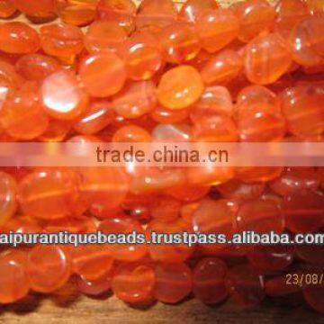 carnelian coin beads