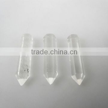 Natural Clear Quartz Crystal hexagon Wand single double point prism pencil