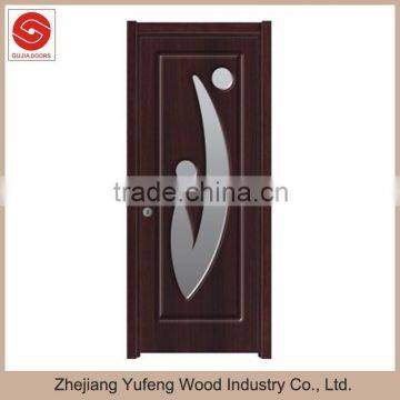 frosted glass pvc mdf modern wood door designs