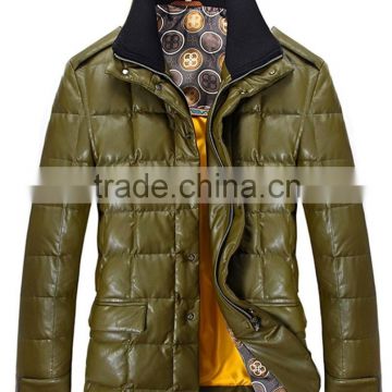 Mens PU coats - quilted mens winter jackets wholesale china clothing