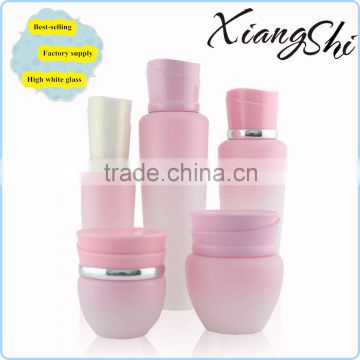 top quality cream and lotion glass cosmetic bottles set