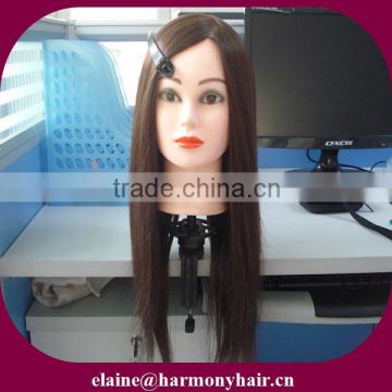 Hot Sale Natural Color human hair training head in stock