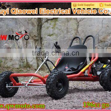 QWMOTO Hot sale handle Trottle go kart 6.5hp mini Go kart 200CC gas Cross Go kart buggy