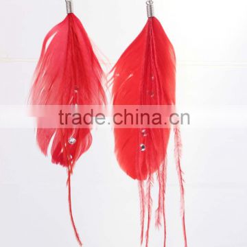 Fashion colorful red peacock cheap feather