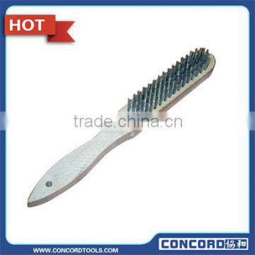 5 rows wooden handle wire brush with 8mm hole/ 220mm,wire brush