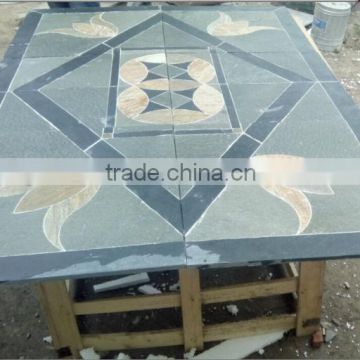 Chinese water jet cut slate customized medallions