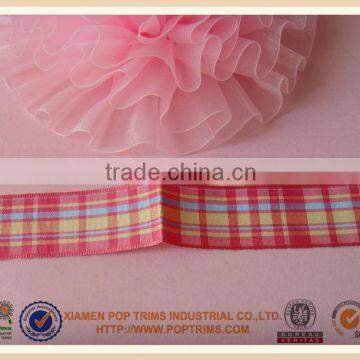 Hot sale festival decorative plaid ribbon