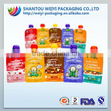 high quality plastic stand up juice drink spout pouch bag