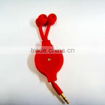 hot selling high quality stereo MP3/4 player retractable earphone