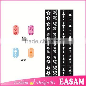 New arrival ribbon design nail vinyls stencil,long nail vinyls stickers