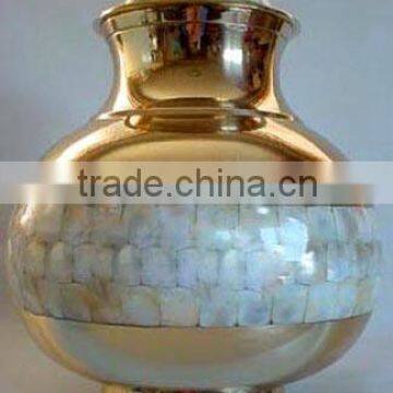 Brass Mother of Pearl Cremation Urns