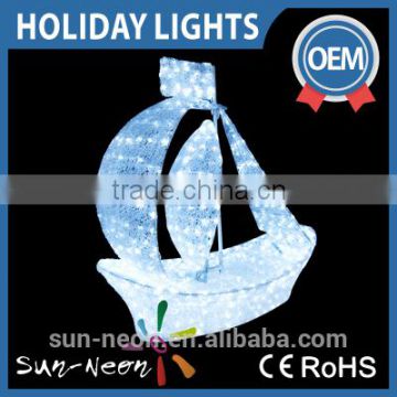 3D Led Ship Motif Light for Christmas High Quality Led Ship Christmas motif Lights