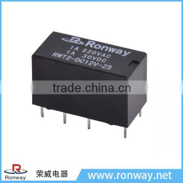 Ronway high quality RWT2 2 from C AgAlloy material subminiature signal relay 4078