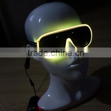 Specialize in Yellow EL wire sunglasses / Yellow EL sunglasses / Yellow EL glasses