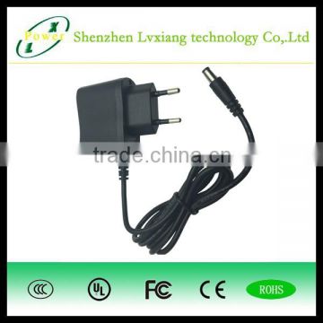 ShenZhen LvXiang 5V 1A EU plug LED power supply input ac dc power adapter 100 240v ac 50/60hz for LED Light