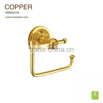 China supplier golden plated LU803 3G brass toilet paper holder