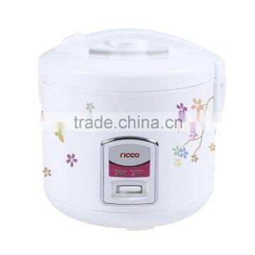 deluxe jar rice cooker with flower pattern outer body