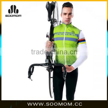 oem green full sublimation printing team cycling vest with no sleeve for women and men