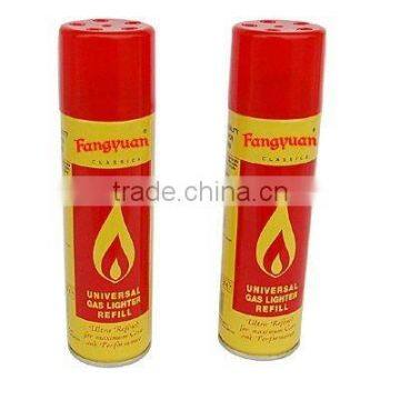wholesales china 250ML aerosol butane lighter gas refill can