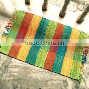 Bath Rug Cotton Stripe