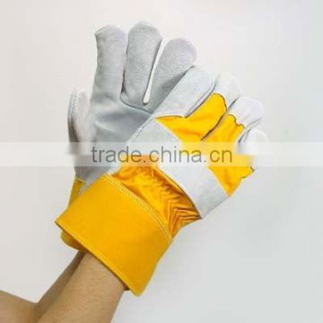 Cow split Leather safety glove