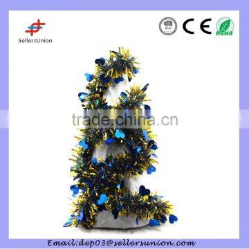 Hot selling and promotional shiny Christmas tinsel garland wire tinsel garland
