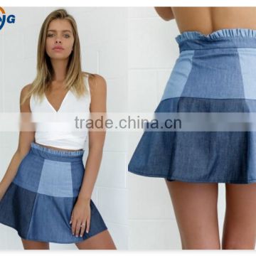 Guangzhou clothing Manufacturer A line skirts girls mini skirt
