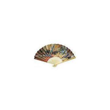 Unique Design Printed Bamboo Paper Fans For Promotion , Gifts , Souvenir Artistical