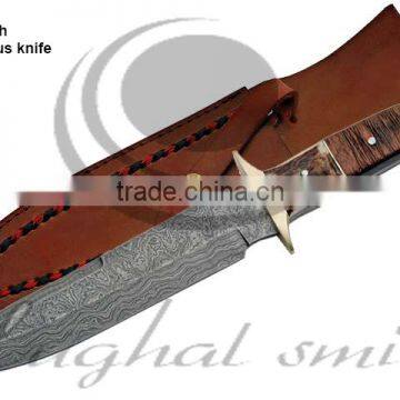 Damascus knife/Hunting knife/Deer stag