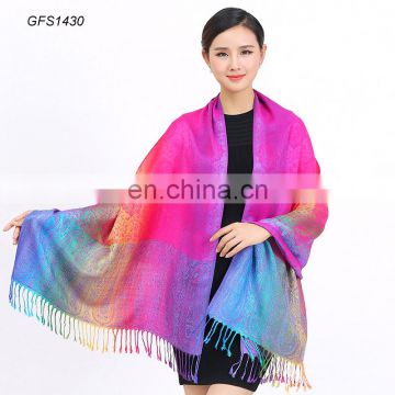 hot selling Bohemian style colorful paisley shawl scarf