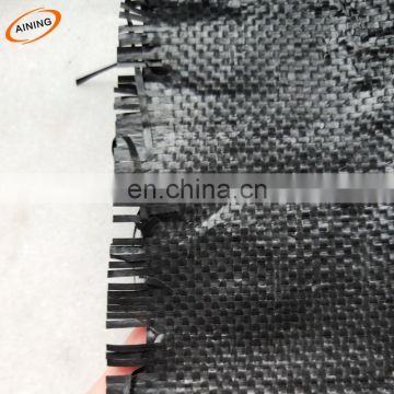 Black ground cover woven PP fabric in roll from china factory