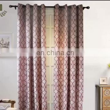 Window design simple jacquard curtain in 100% polyester fabric