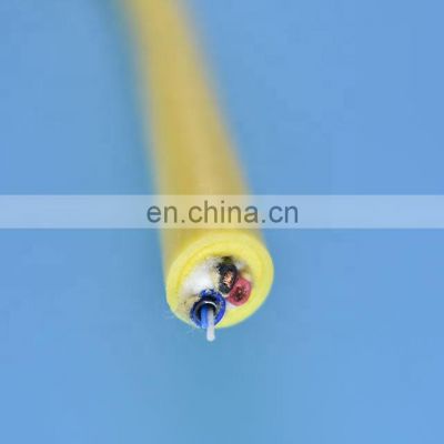 Flexible double PUR jacketed rov underwater umbilical tether 2 power cores with 2 single mode fiber underwater camera cable