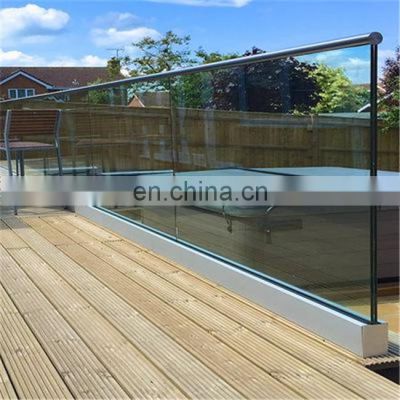 2021 modern stainless steel glass railing for stairs custom handrail manufacturer staircase for balcony