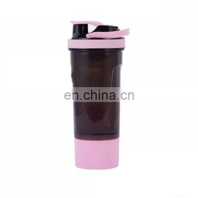 Hot selling plastic protein powder shakers water bottle leak proof customize logo protein shaker bottles