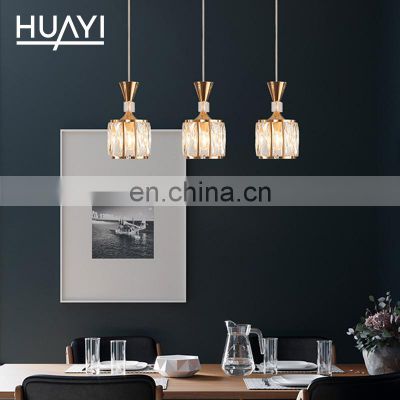 HUAYI High Grade Luxury Design Modern Home Dining Table Hotel Living Room E27 Hanging Pendant Lights