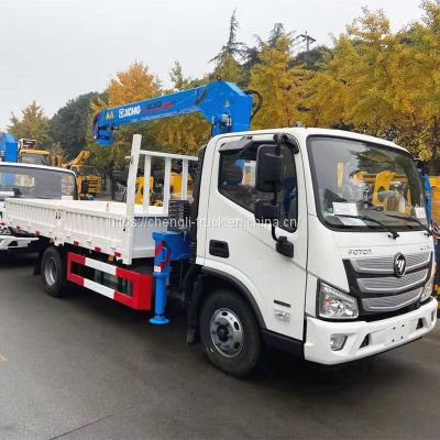 Foton Aumark 4x2 6 wheel truck with 3.2ton 4ton 5ton crane