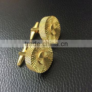 metal golden diamond cuff links