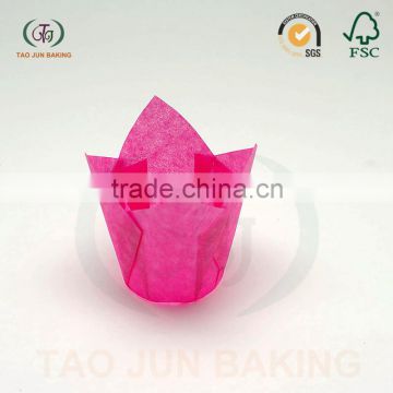 disposable baking cups cupcake liners tulip shaped solid color