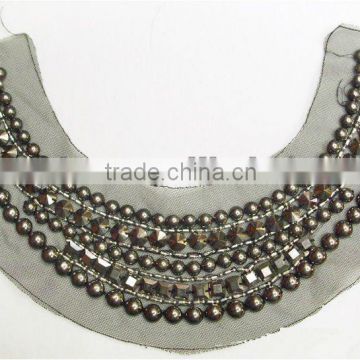 Mental beads collar,chains neckline,mesh trims ,Newest women beaded necking collar /trims