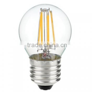HOT SALE G45 Filament LED 230V 2W E27 /E14 360degree 2W ,led china manufacturer High Quality