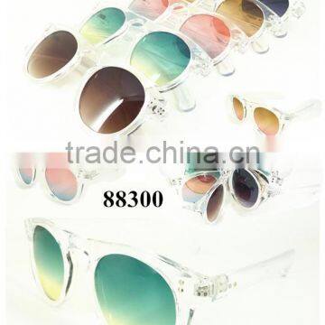 2015 fashion plastic custom circle sunglass